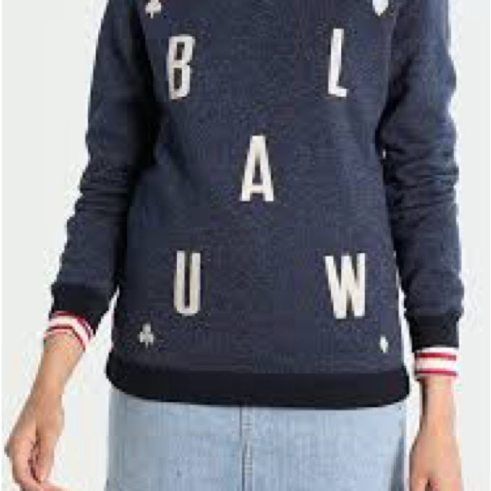 Scotch & Soda Amsterdam Blauw Logo Navy Sweatshirt size M - Picture 3 of 11
